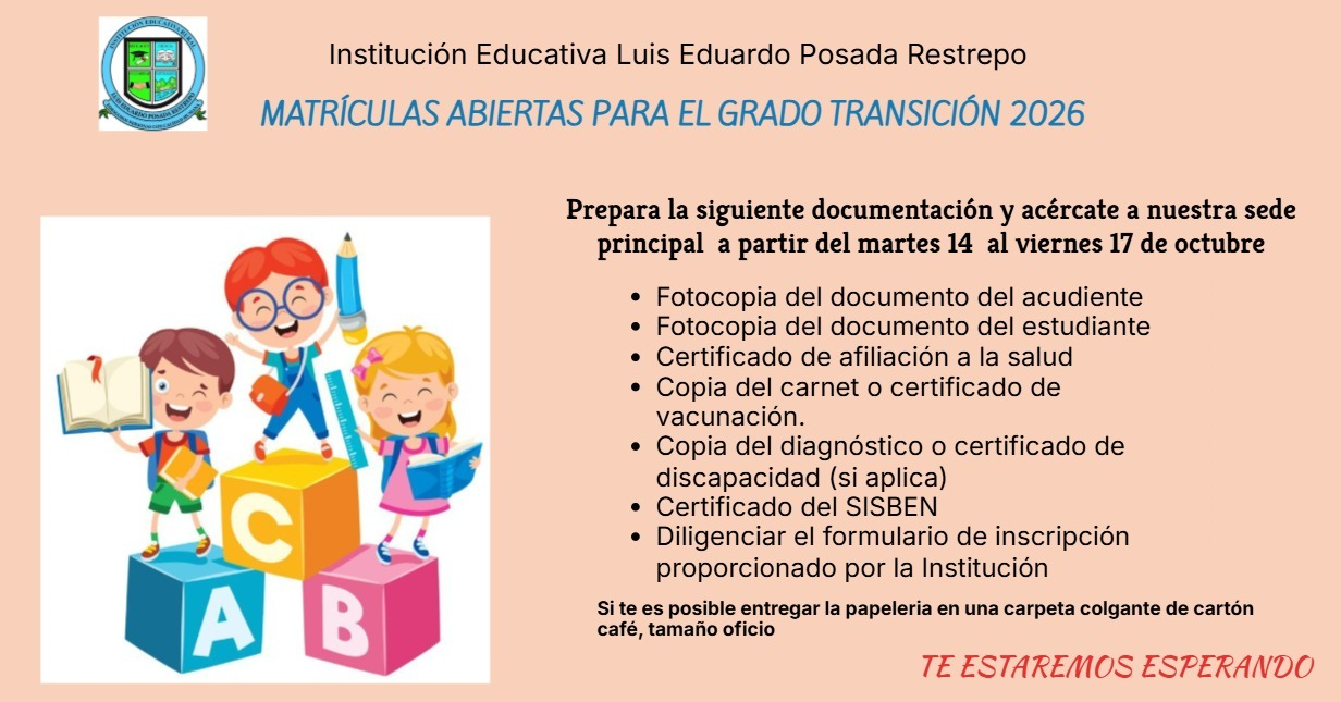 MATRÍCULAS PREESCOLAR 2026